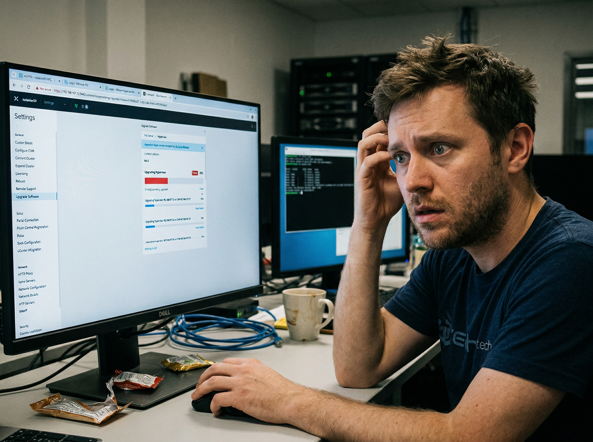 Nutanix 1-Click Upgrade Stalled